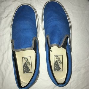 Custom blue Slip on Vans